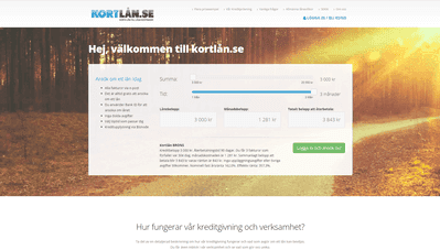 Kortlånskärmdump