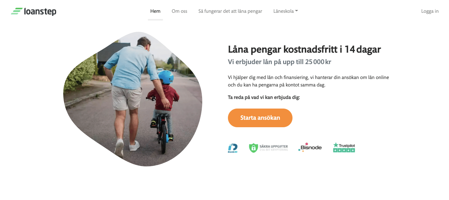 Loanstepskärmdump