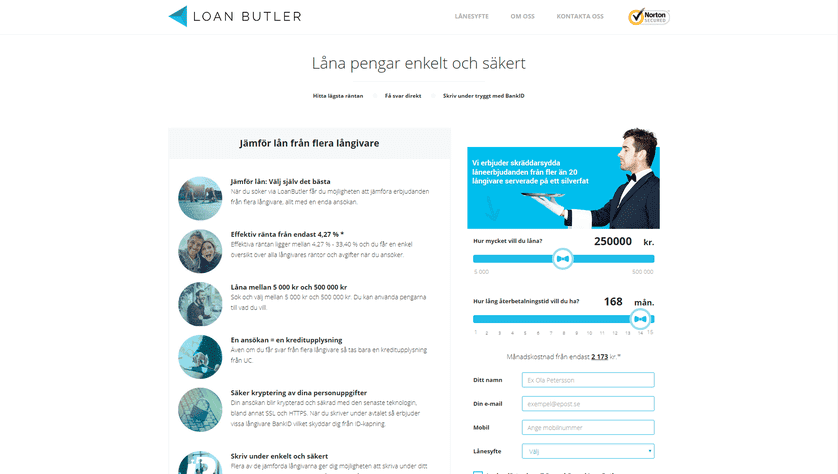 LoanButlerskärmdump
