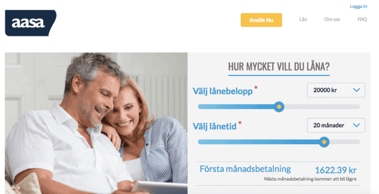 Aasa Kreditskärmdump