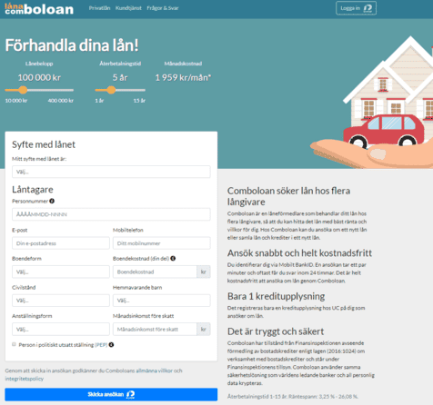 Comboloanskärmdump