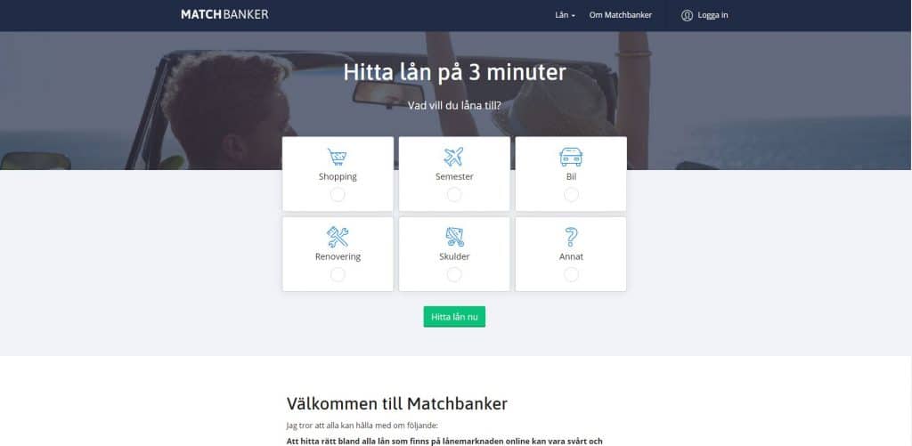 Matchbankerskärmdump